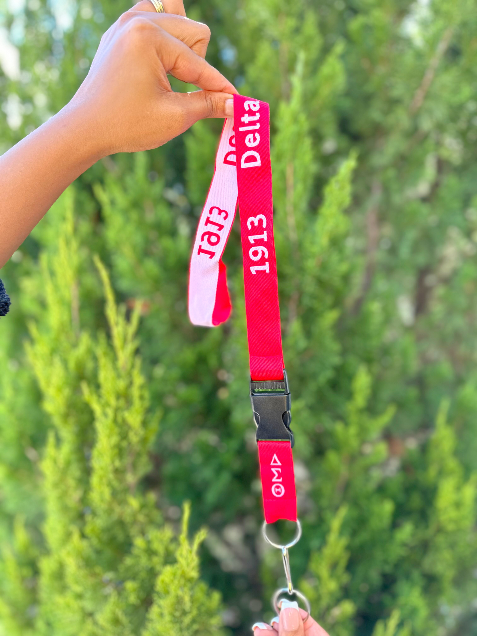 DST Red & White Lanyard