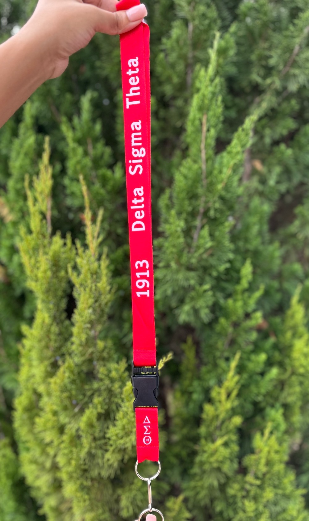 DST Red & White Lanyard