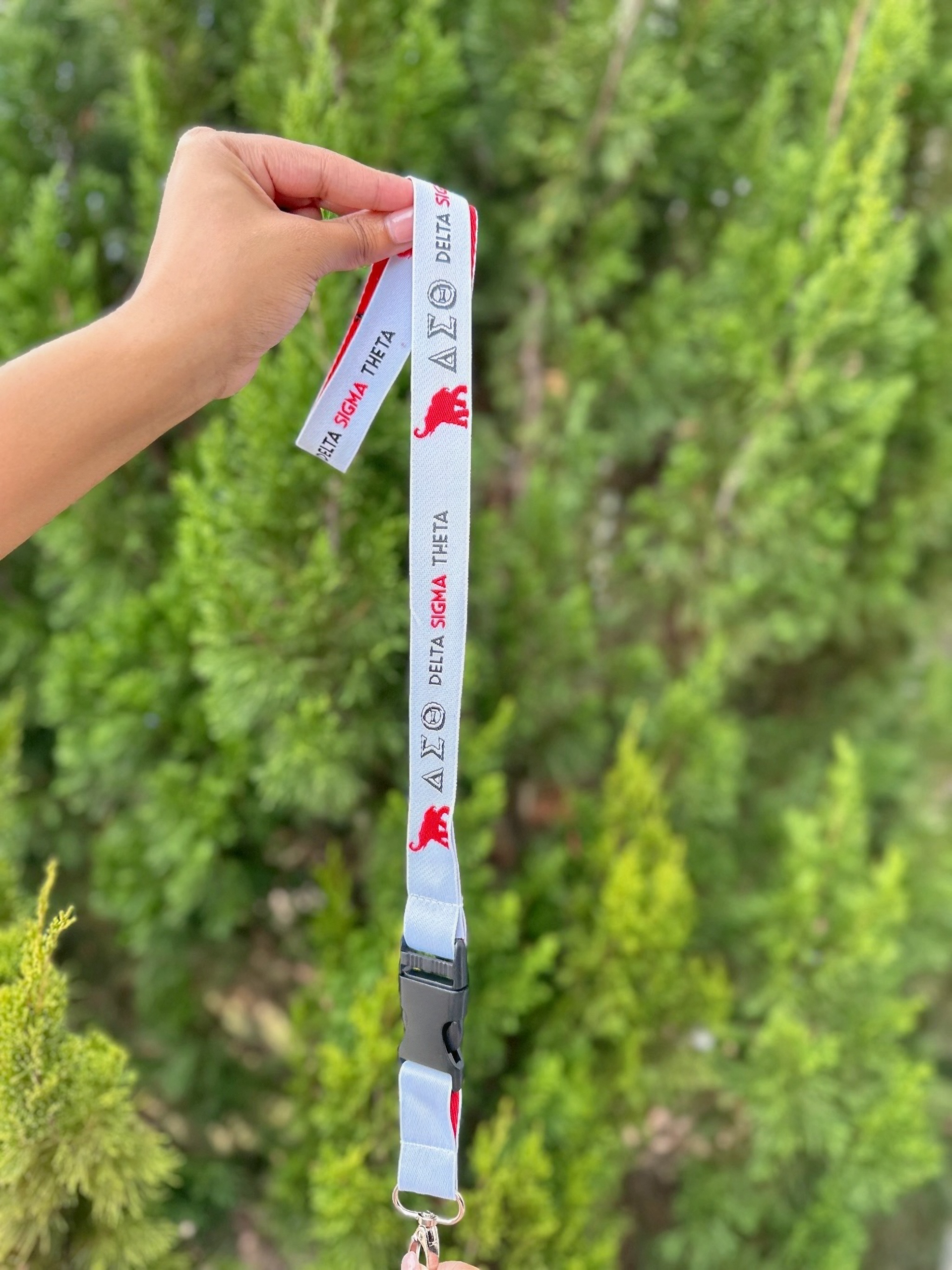 DST White & Black and Red Elephant Lanyard