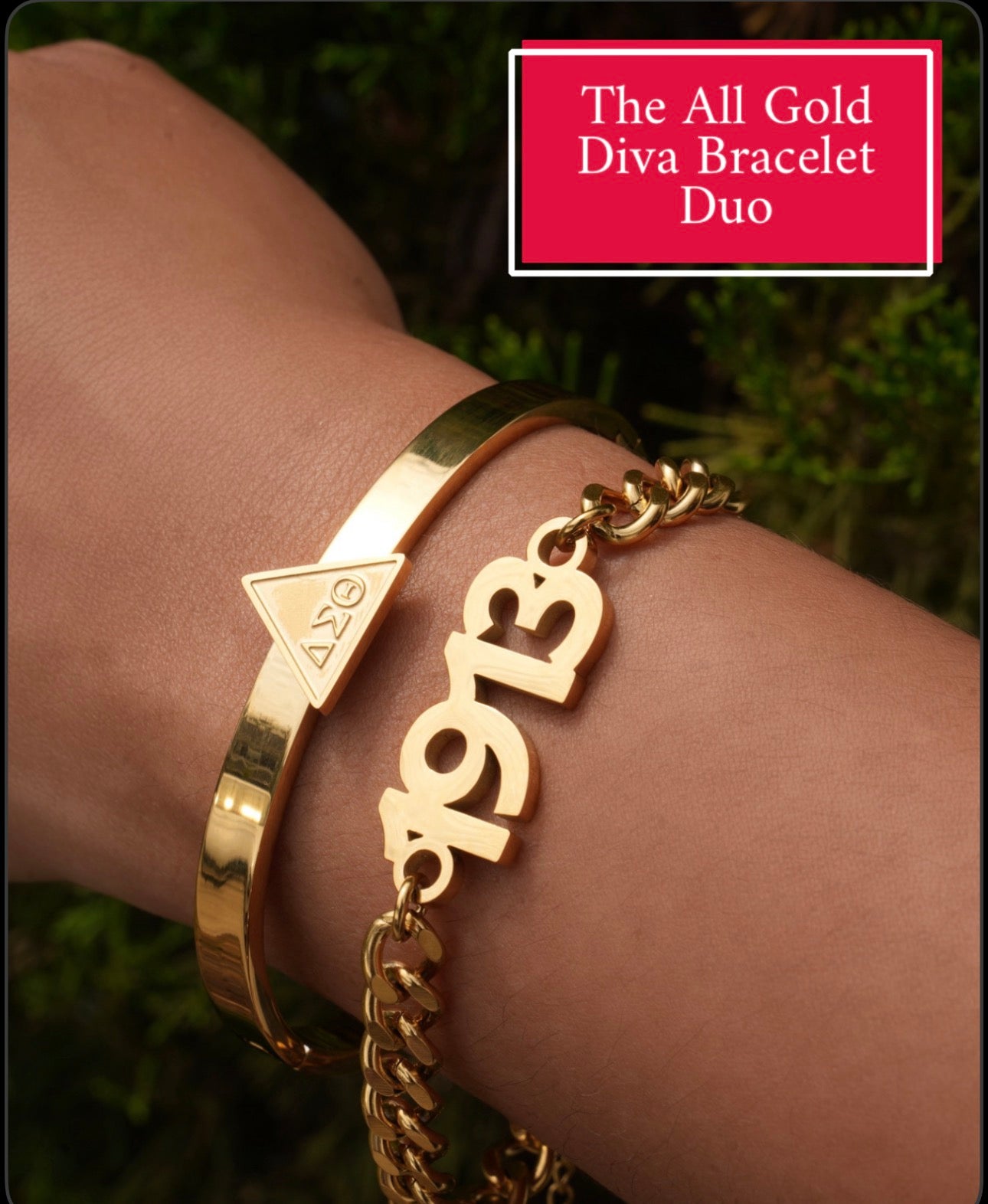 DST Gold Diva Duo Bracelet Set