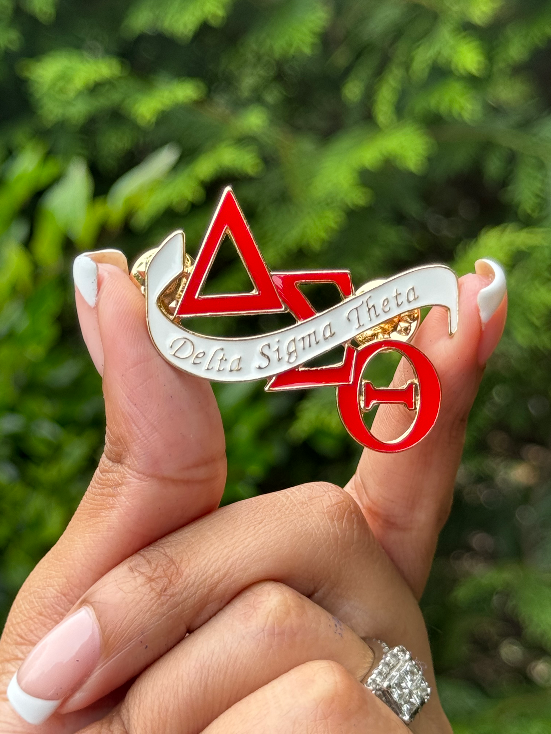 Ready To Ship | DST Red & White Lapel Pin - Will Sell Out Again!