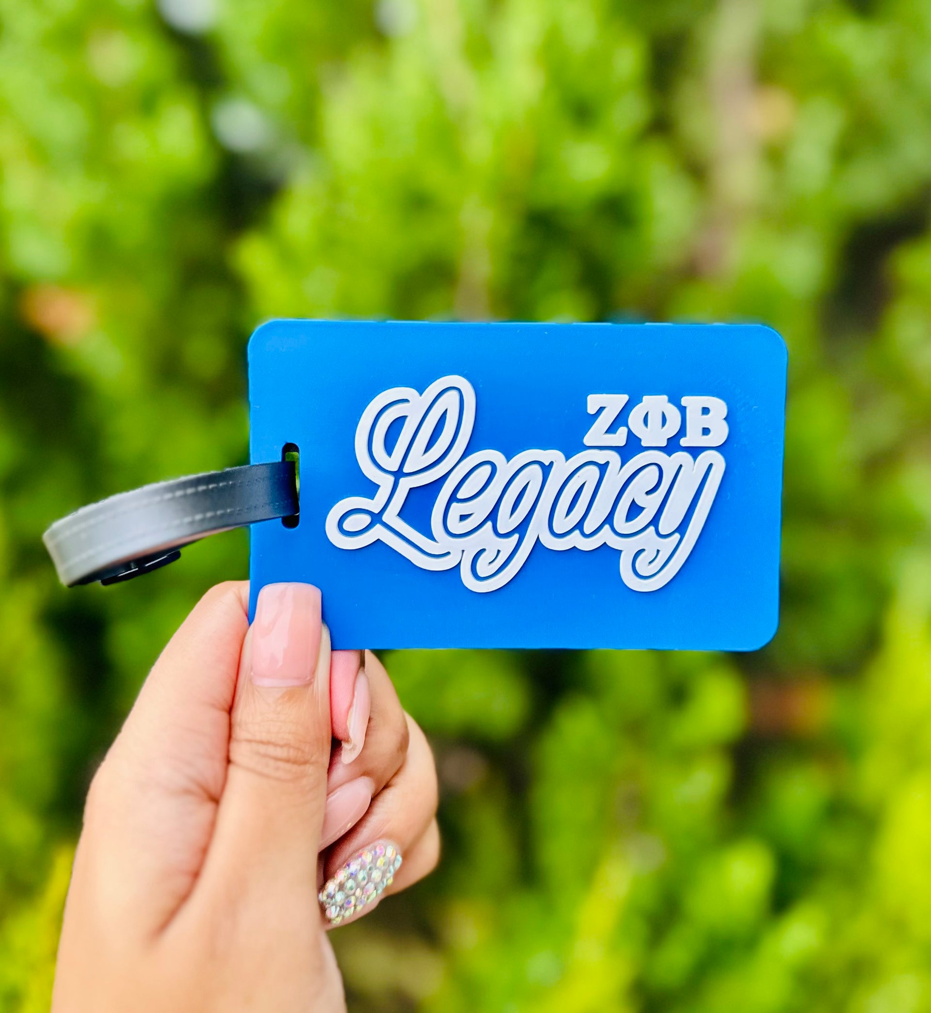 ZPB Blue & White Legacy Luggage Tag